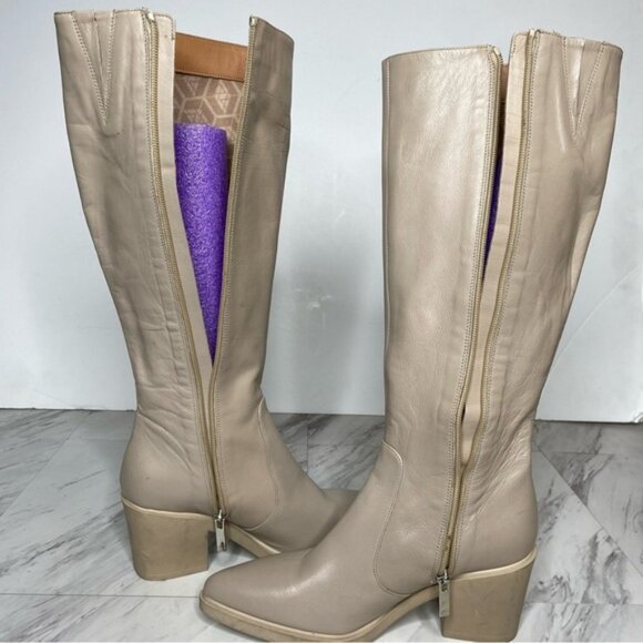 Aquatalia Pointed Toe Leather Tall Boot 7 1/2 - Picture 7 of 16